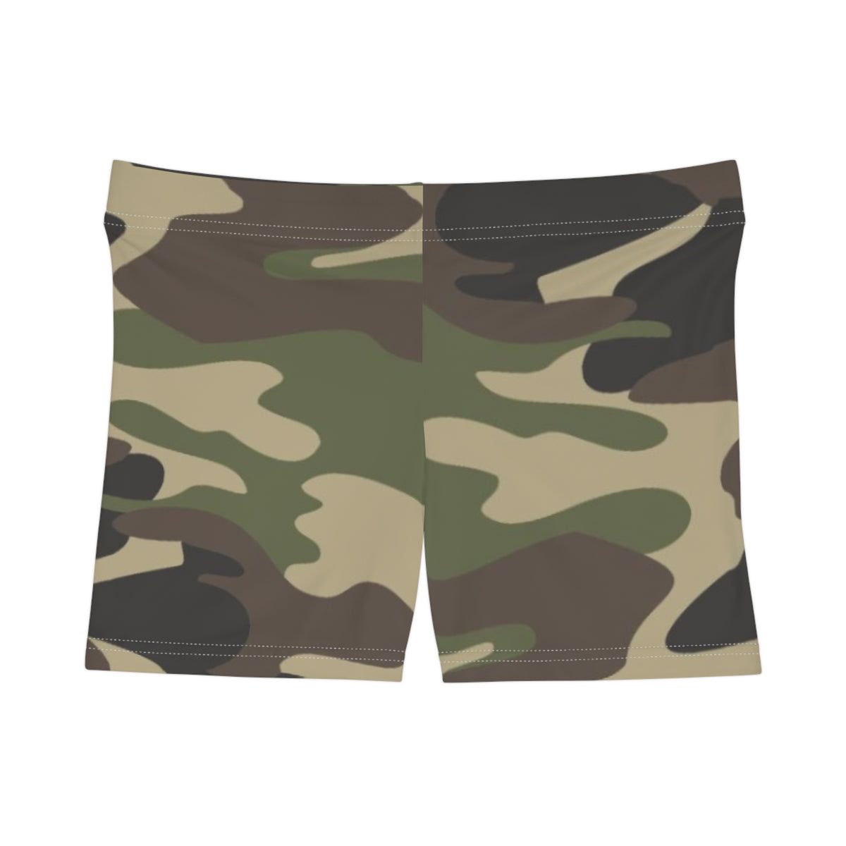 Green Camouflage Short-Shorts