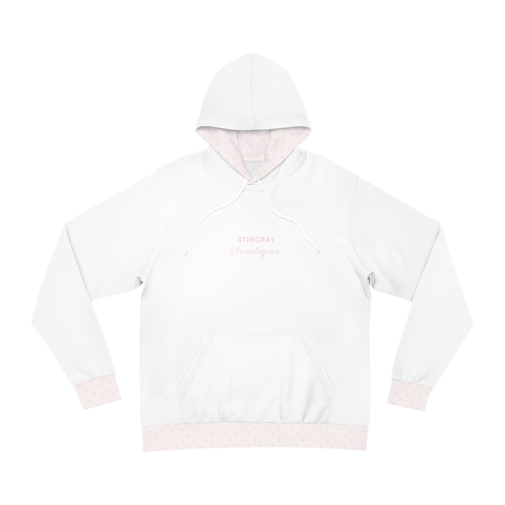 Pink Polka Dot Cuff Hoodie