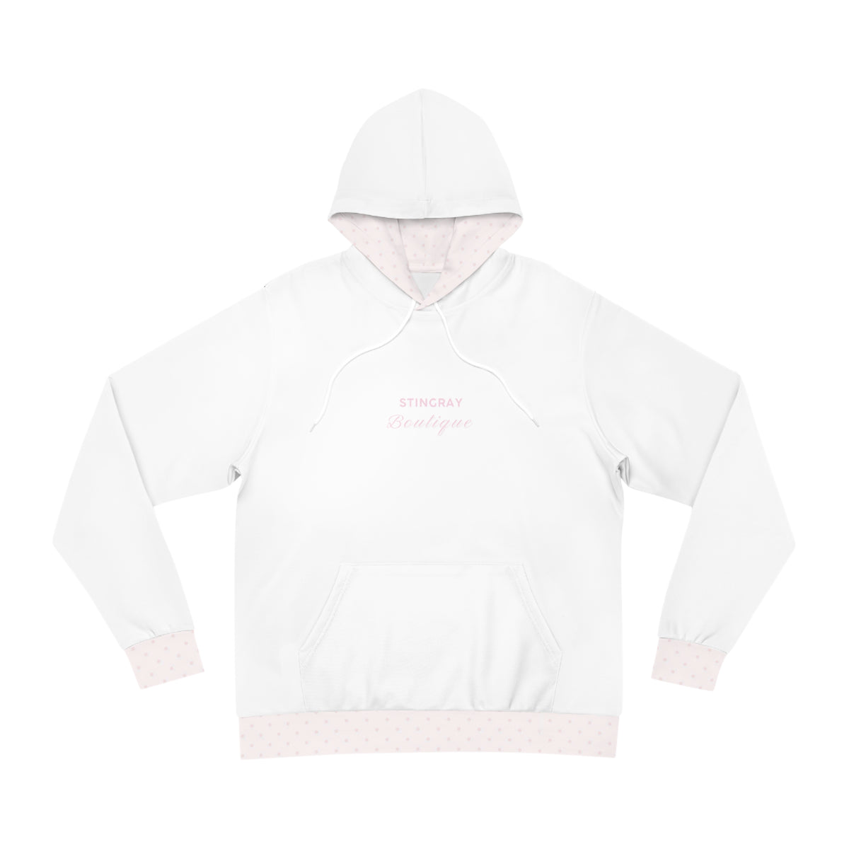 Pink Polka Dot Cuff Hoodie