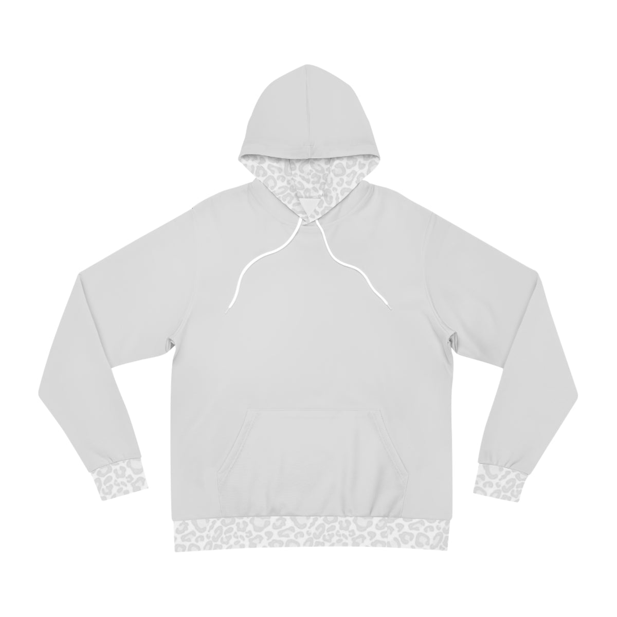 Gray Leopard Cuffed Hoodie