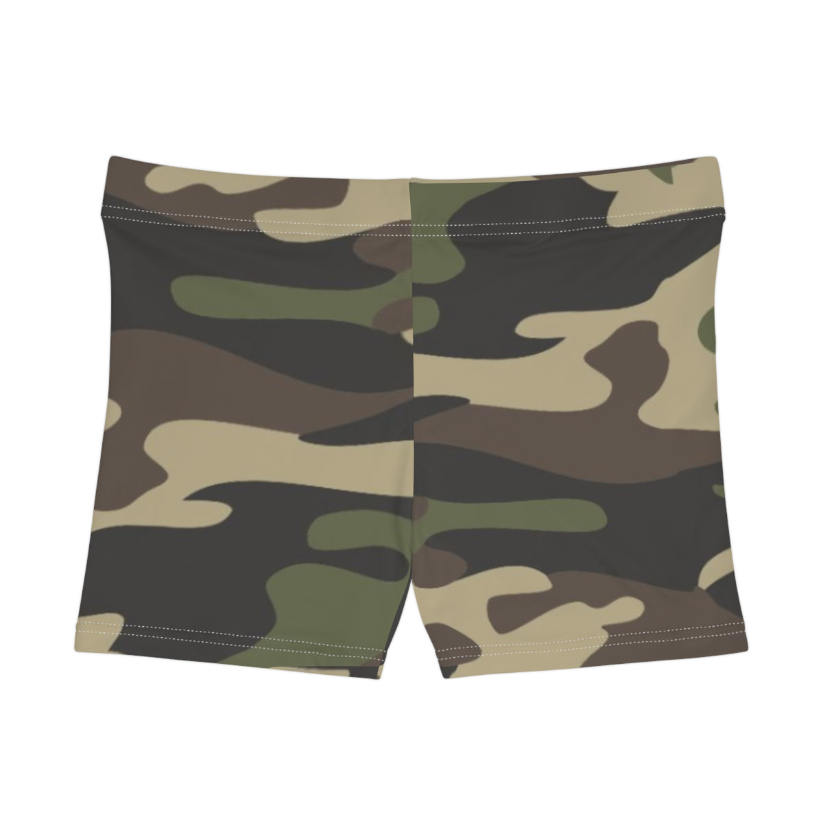 Green Camouflage Short-Shorts