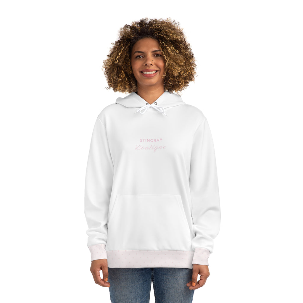 Pink Polka Dot Cuff Hoodie