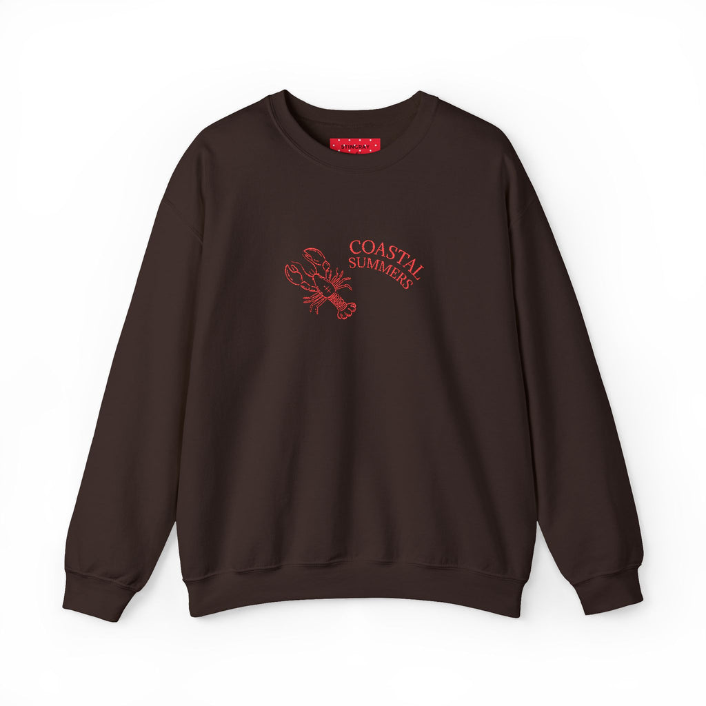 Summer Lobster Embroidered Crewneck Sweatshirt